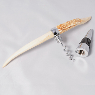 Bottle stopper with cork screw